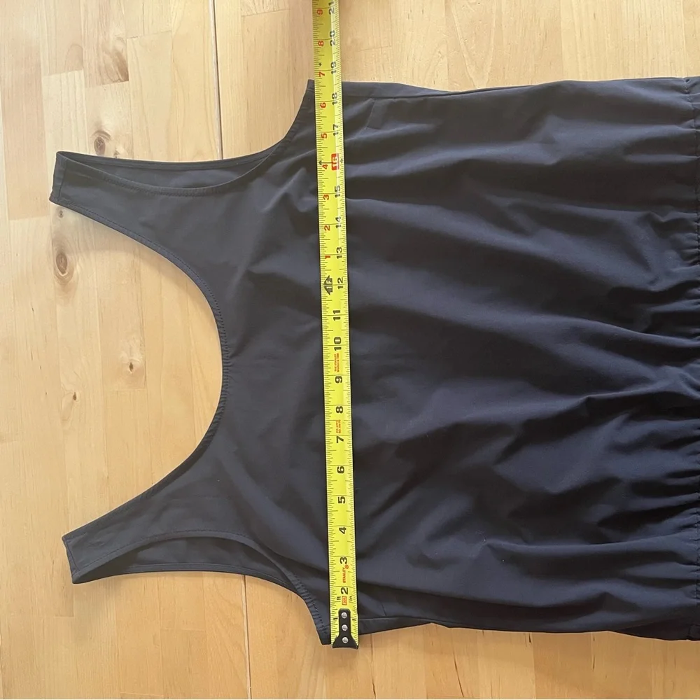 Athleta Crossback Black Sleeveless Jumpsuit Romoer Athletic Joggers Size 12 - Picture 9 of 14